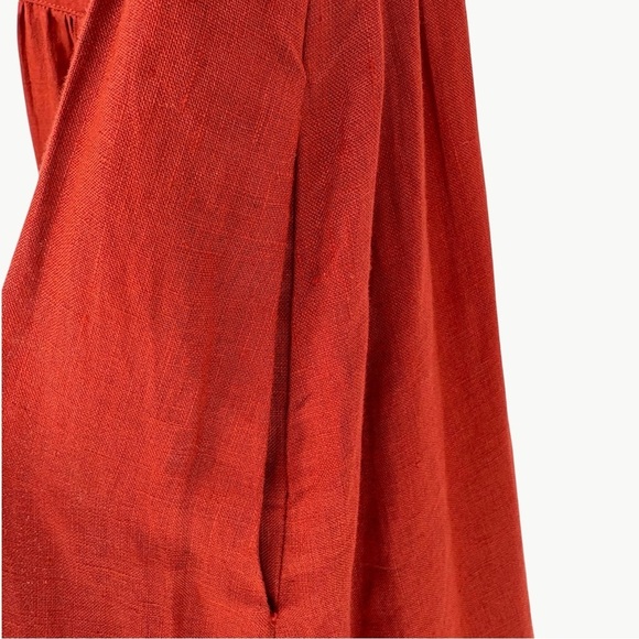All That Remains Lucia Linen Maxi Dress | Artisan Limited Edition | Sz 6 | Red - Picture 7 of 12